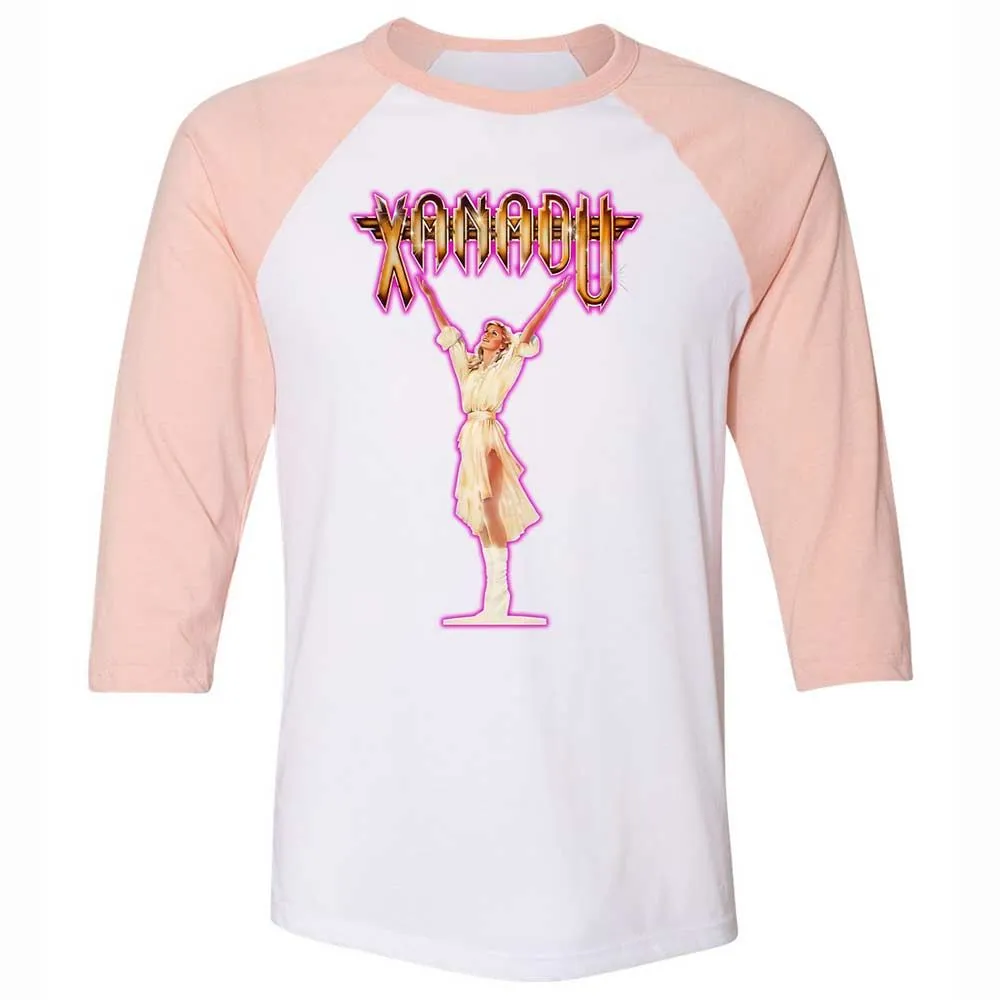 Unisex 3/4 Baseball Tee - WY8XFK4H - White/Heather Peach - 5