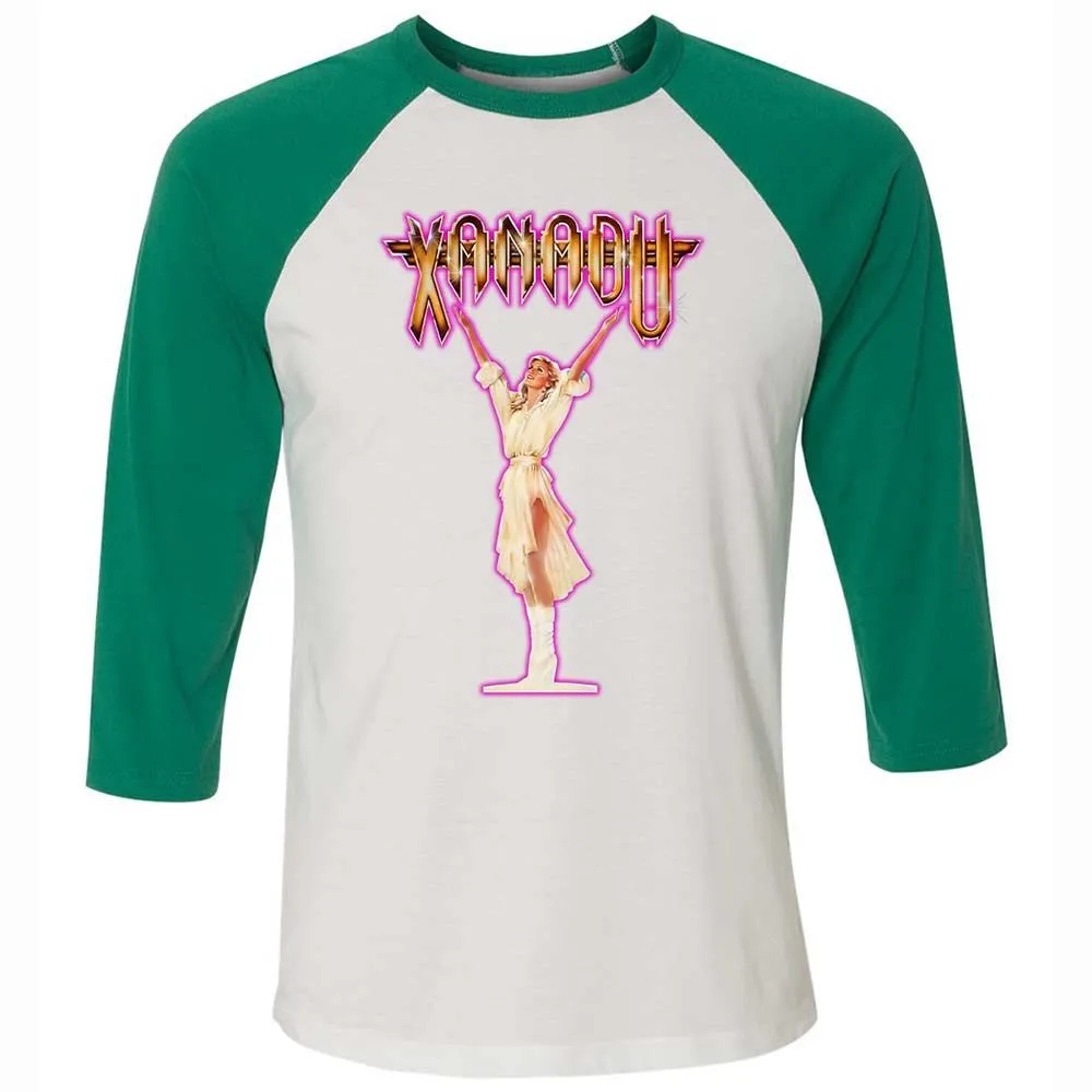 Unisex 3/4 Baseball Tee - WY8XFK4H - White/Kelly - 6