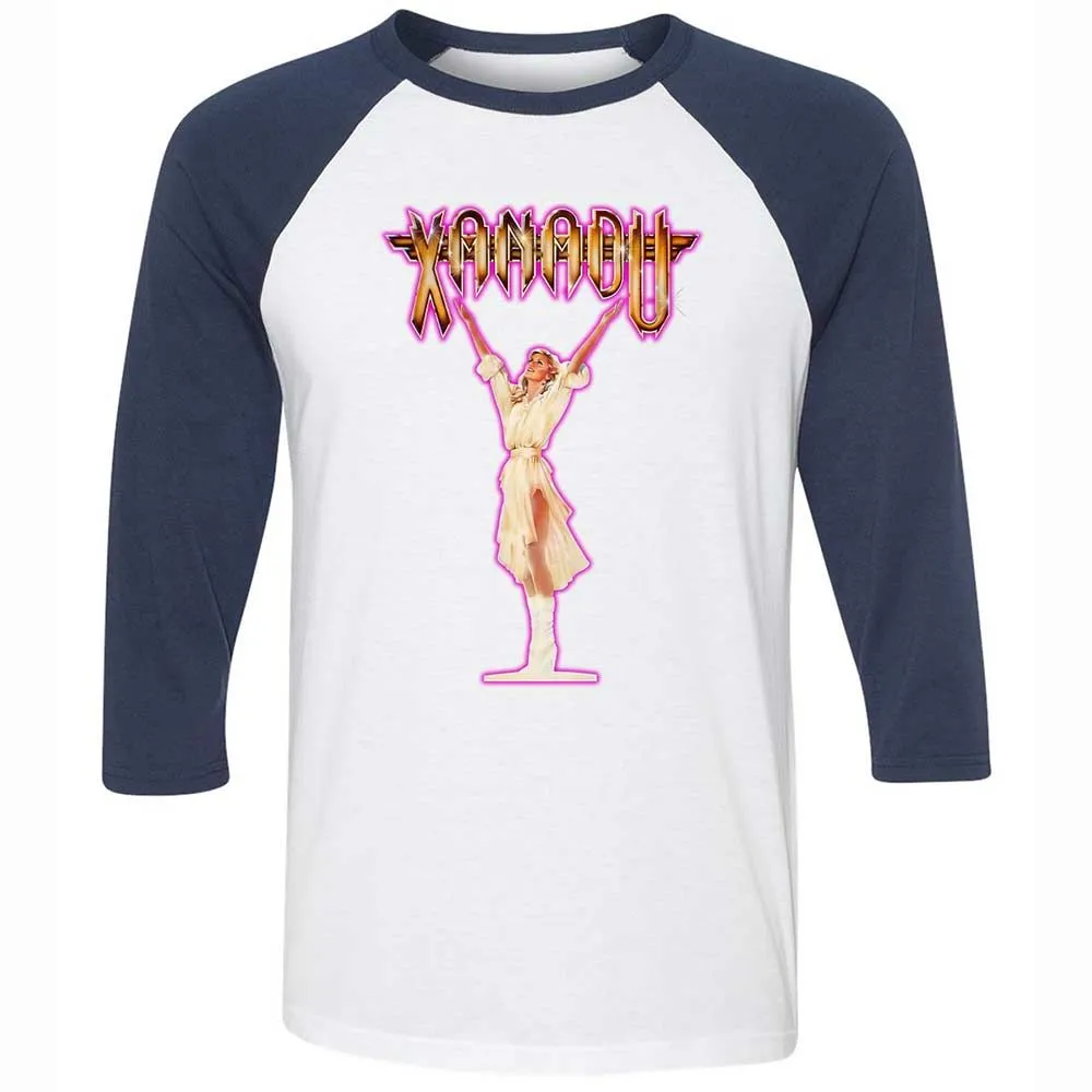 Unisex 3/4 Baseball Tee - WY8XFK4H - White/Navy - 8