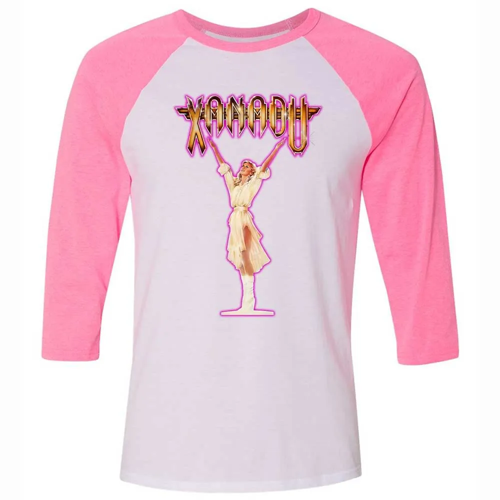 Unisex 3/4 Baseball Tee - WY8XFK4H - White/Neon Pink - 12