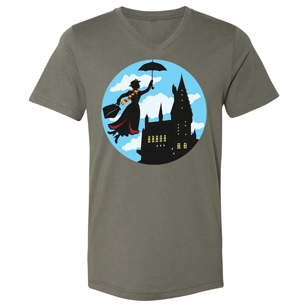 Unisex V-Neck T-Shirt - PAEVQAQF - Military Green - 11