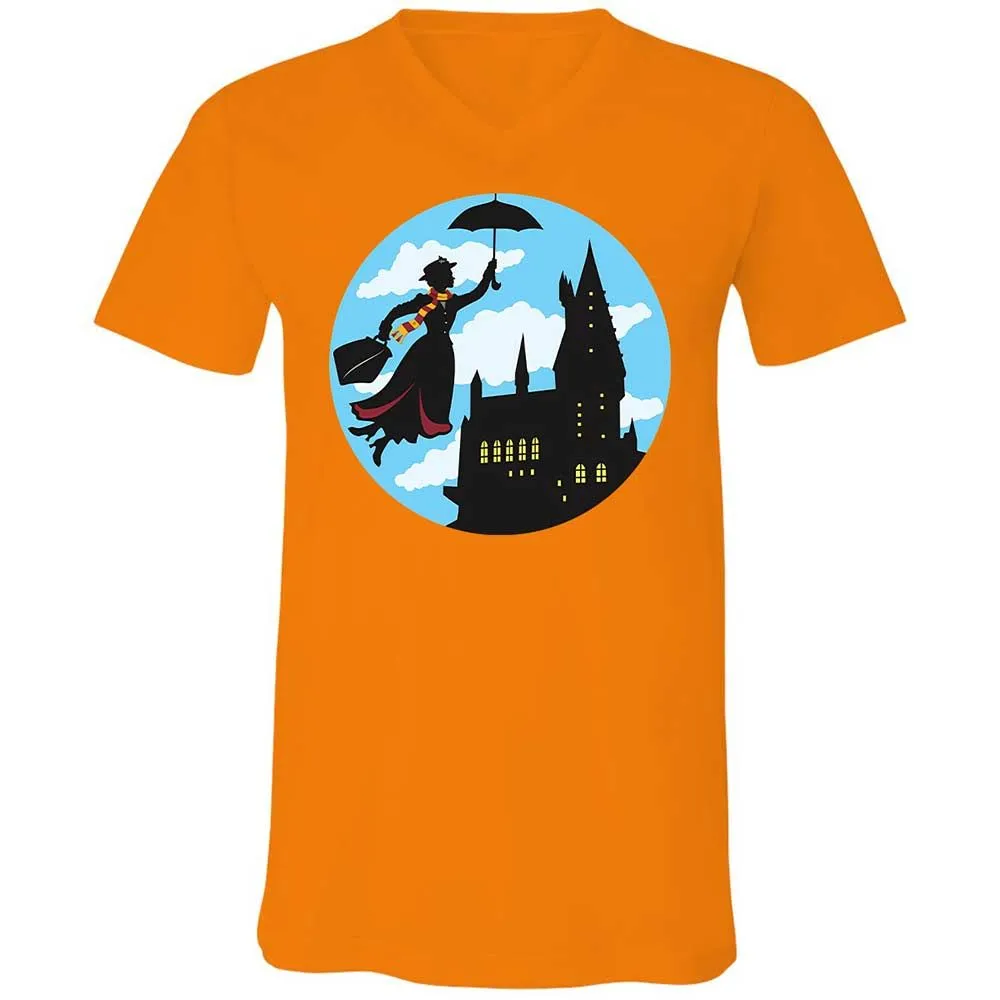 Unisex V-Neck T-Shirt - PAEVQAQF - Orange - 12