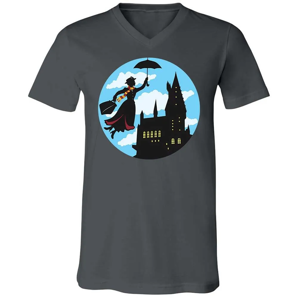 Unisex V-Neck T-Shirt - PAEVQAQF - Asphalt - 13