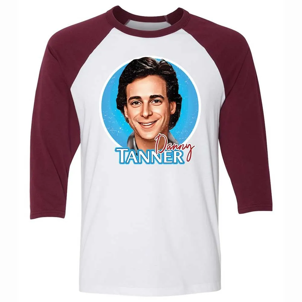 Unisex 3/4 Baseball Tee - BMTS9UV5 - White/Maroon - 7