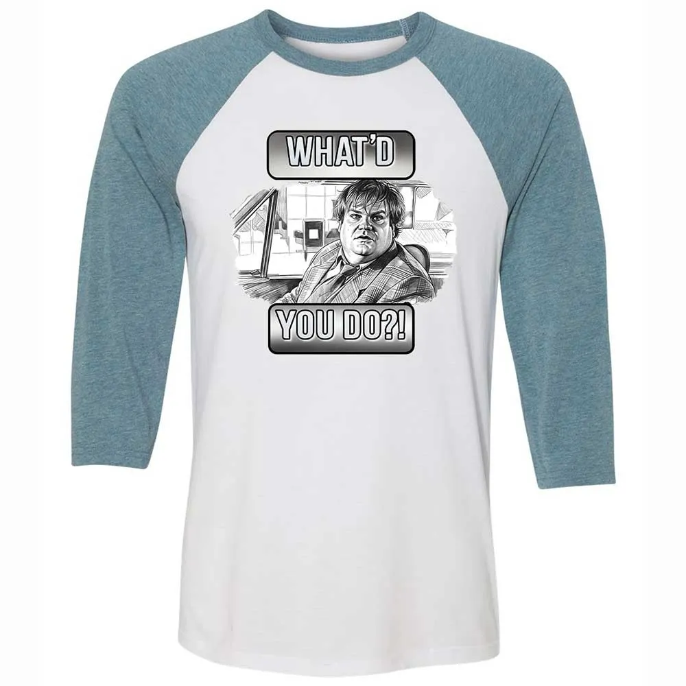 Unisex 3/4 Baseball Tee - G4ECGWT4 - White/Denim - 3