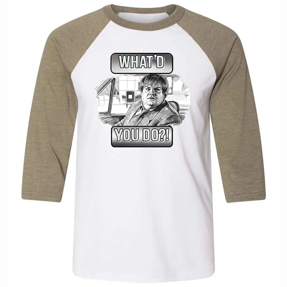 Unisex 3/4 Baseball Tee - G4ECGWT4 - White/Heather Olive - 4