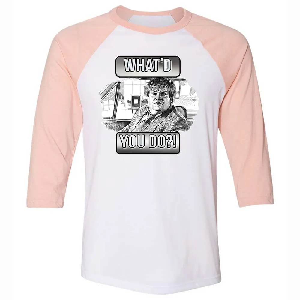 Unisex 3/4 Baseball Tee - G4ECGWT4 - White/Heather Peach - 5