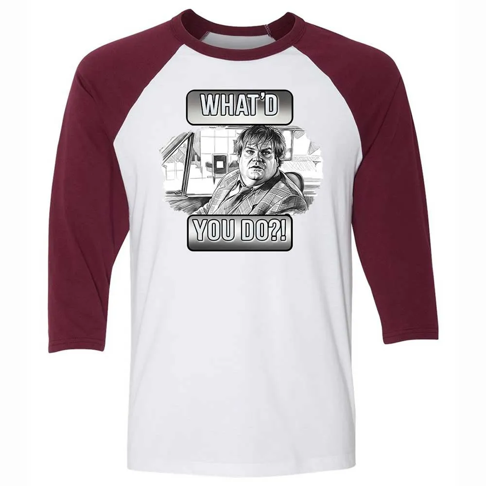 Unisex 3/4 Baseball Tee - G4ECGWT4 - White/Maroon - 7