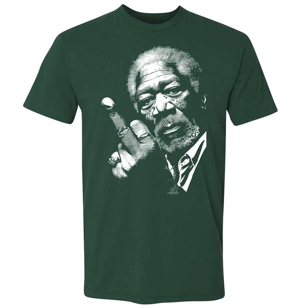Morgan Freeman middle finger - Forest Green - 3