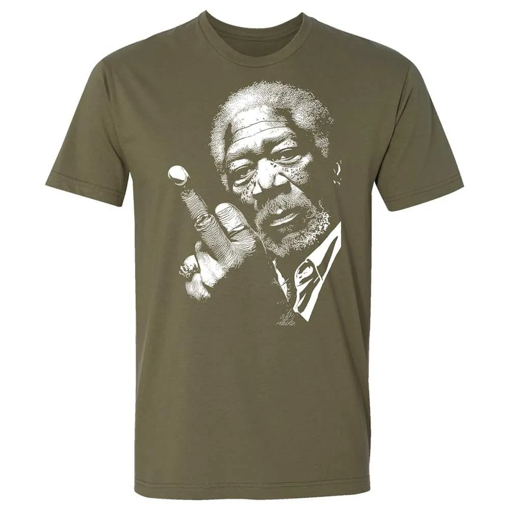 Morgan Freeman middle finger - Military Green - 8