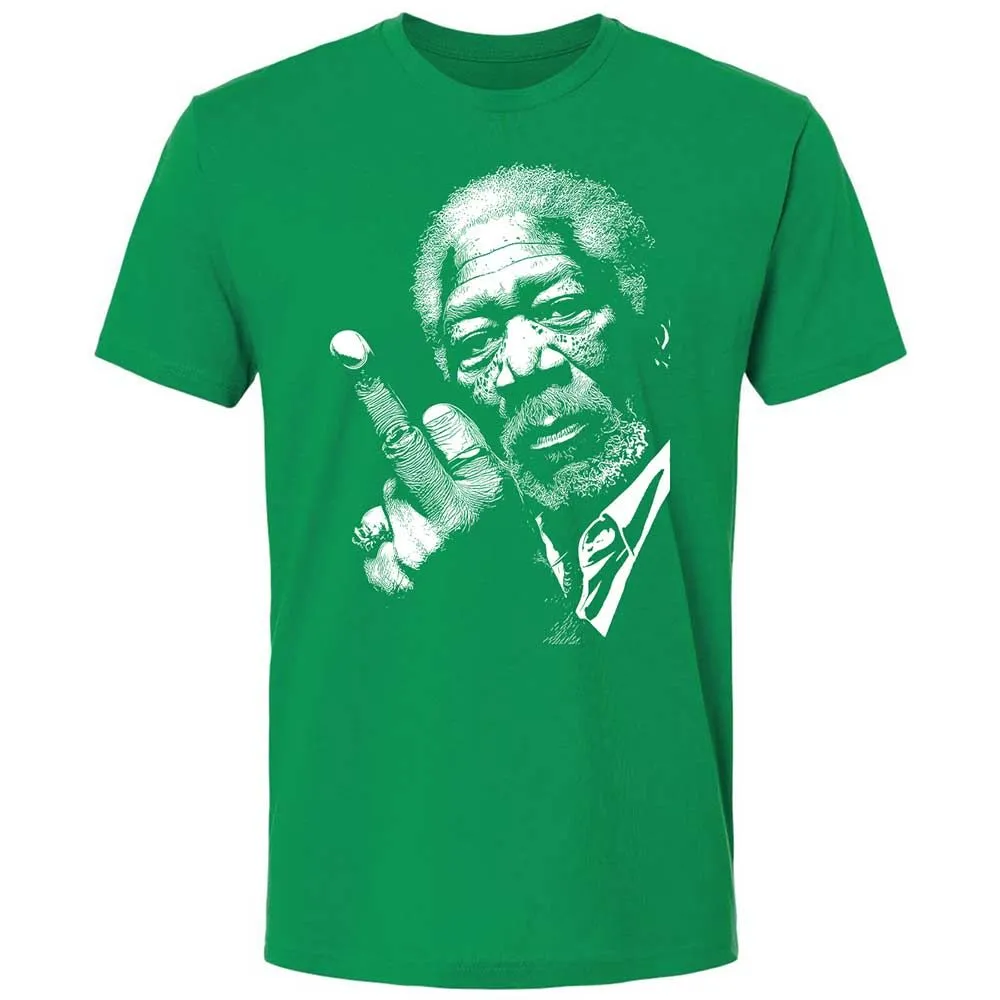 Morgan Freeman middle finger - Kelly Green - 13