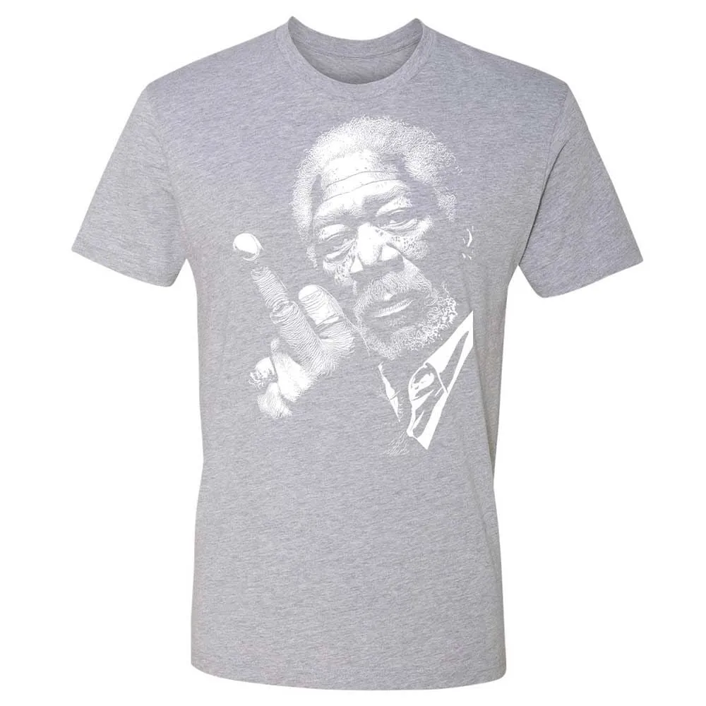 Morgan Freeman middle finger - Heather Grey - 19