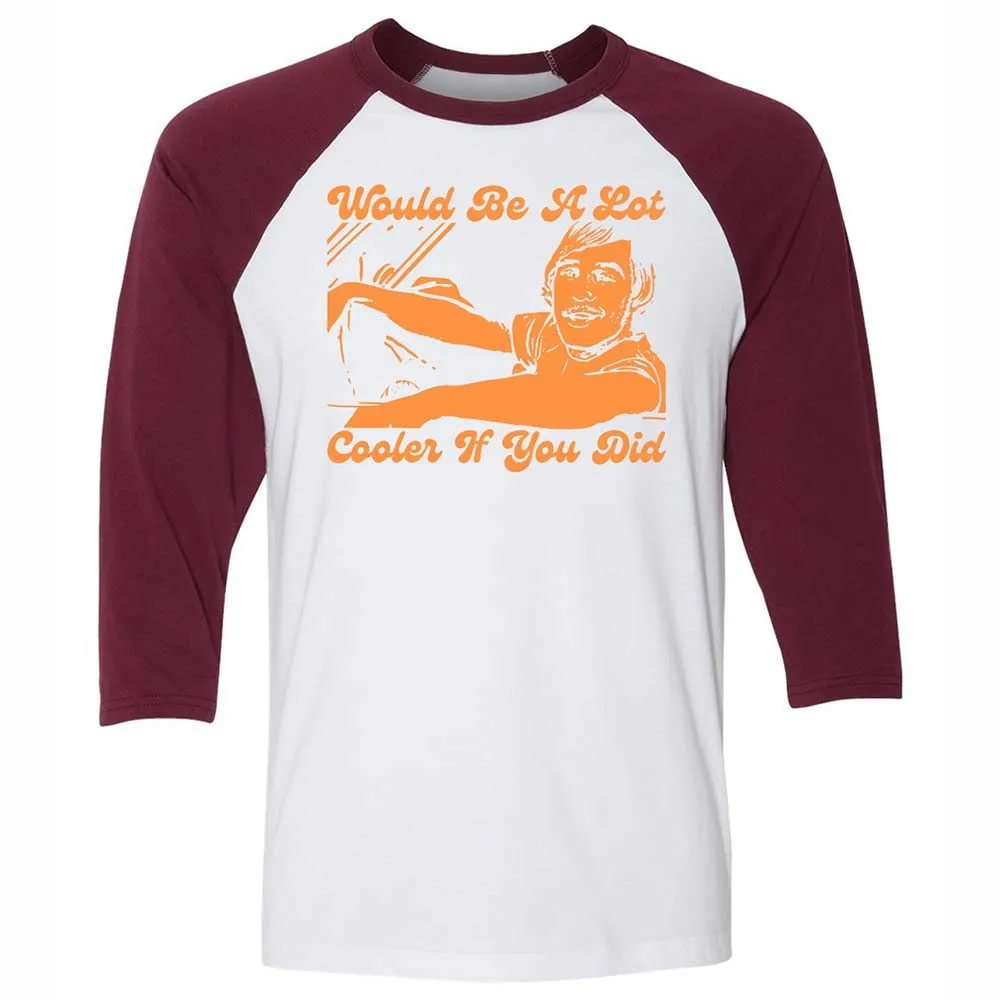 Unisex 3/4 Baseball Tee - FK6ABK5P - White/Maroon - 7