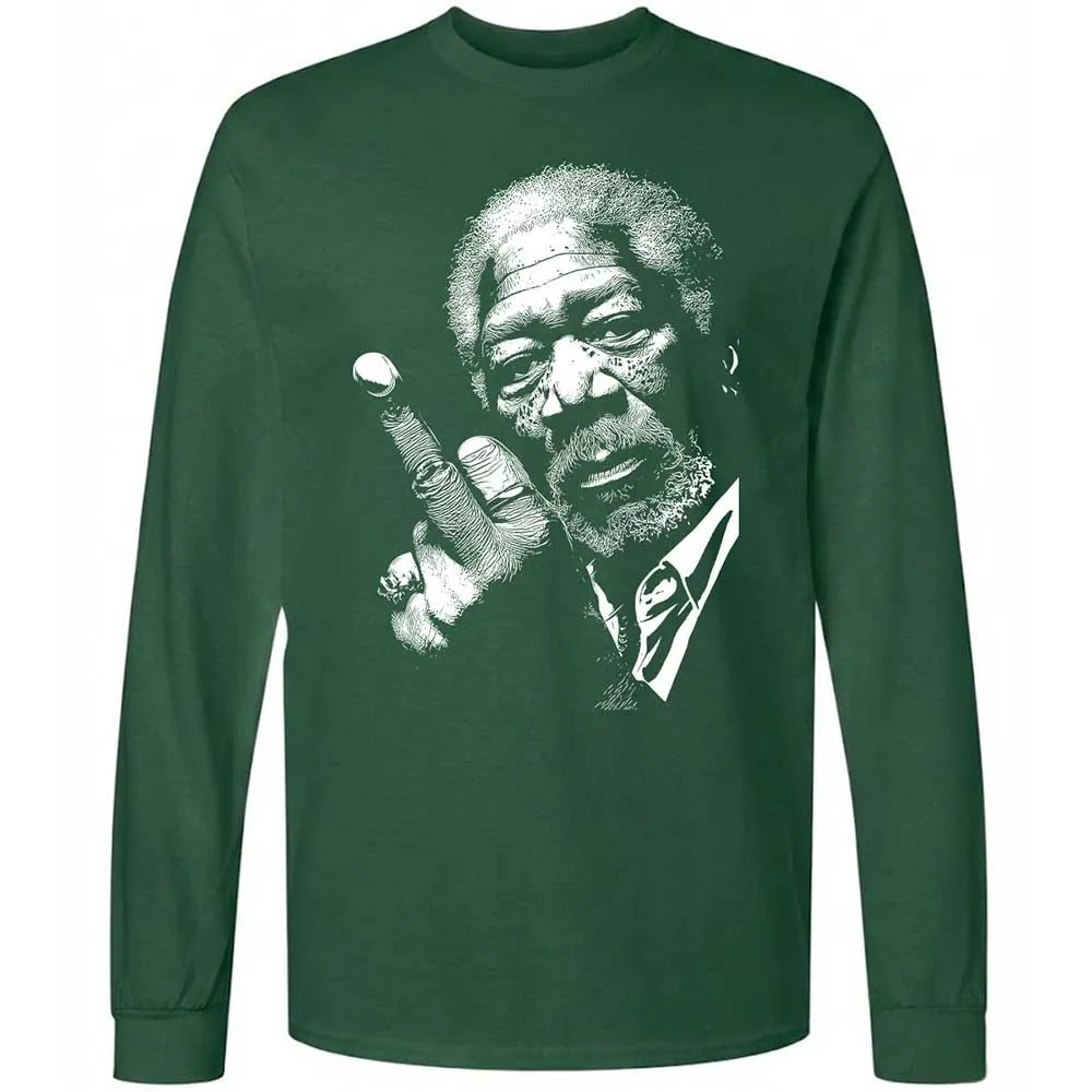 Morgan Freeman middle finger - Forest Green - 4