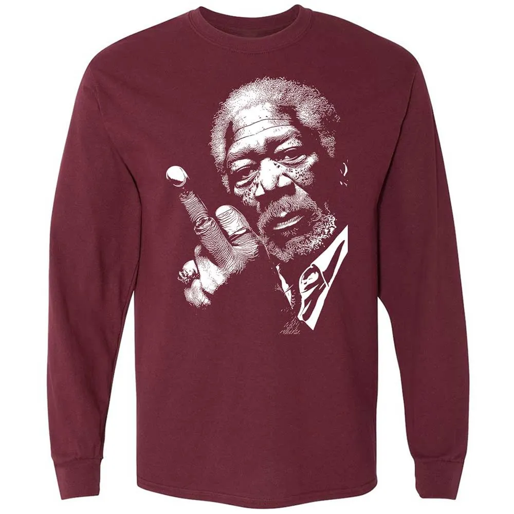 Morgan Freeman middle finger - Maroon - 6