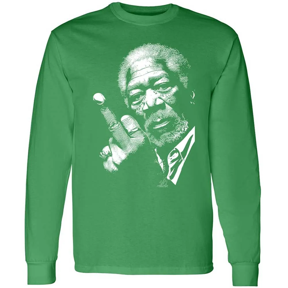 Morgan Freeman middle finger - Irish Green - 10
