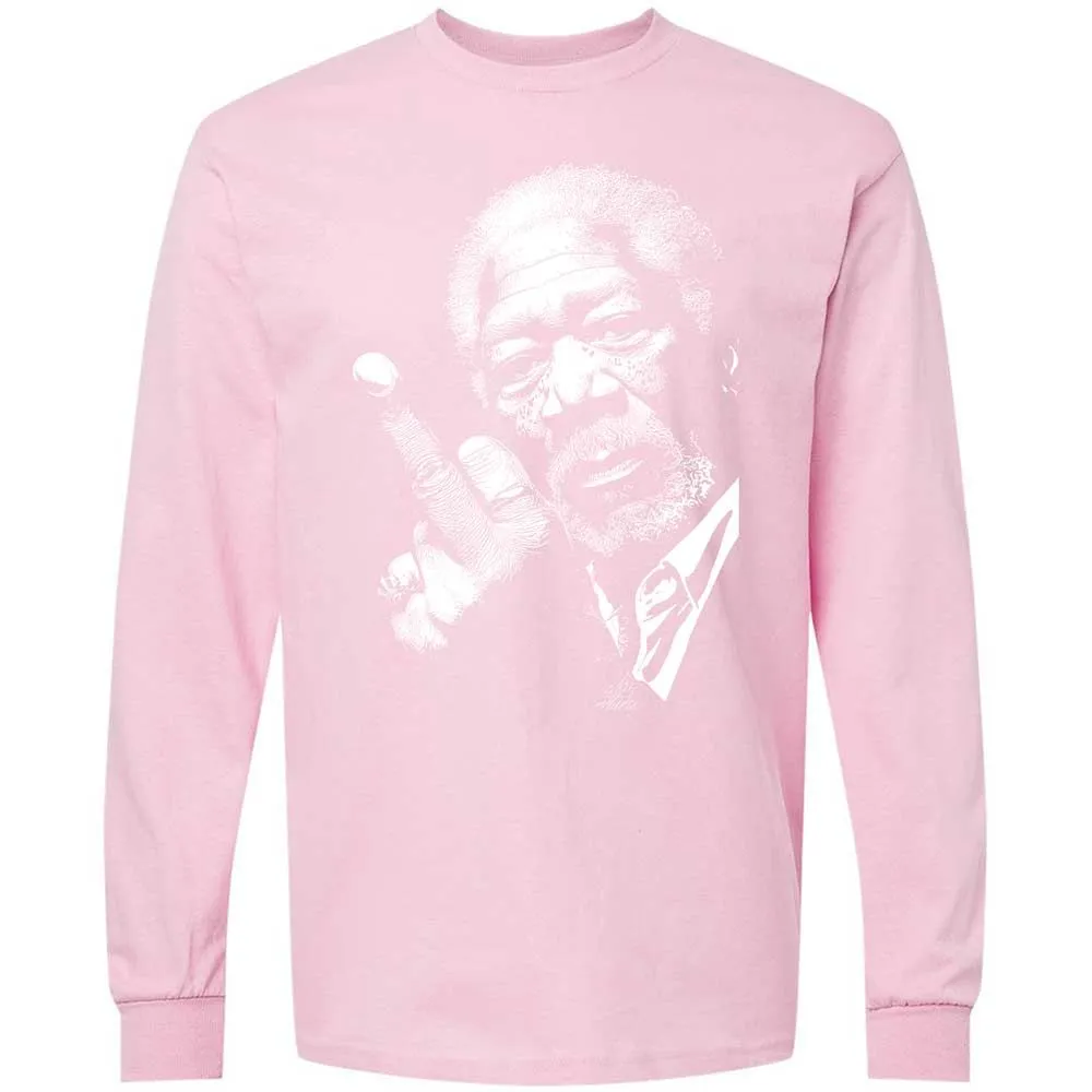 Morgan Freeman middle finger - Light Pink - 16