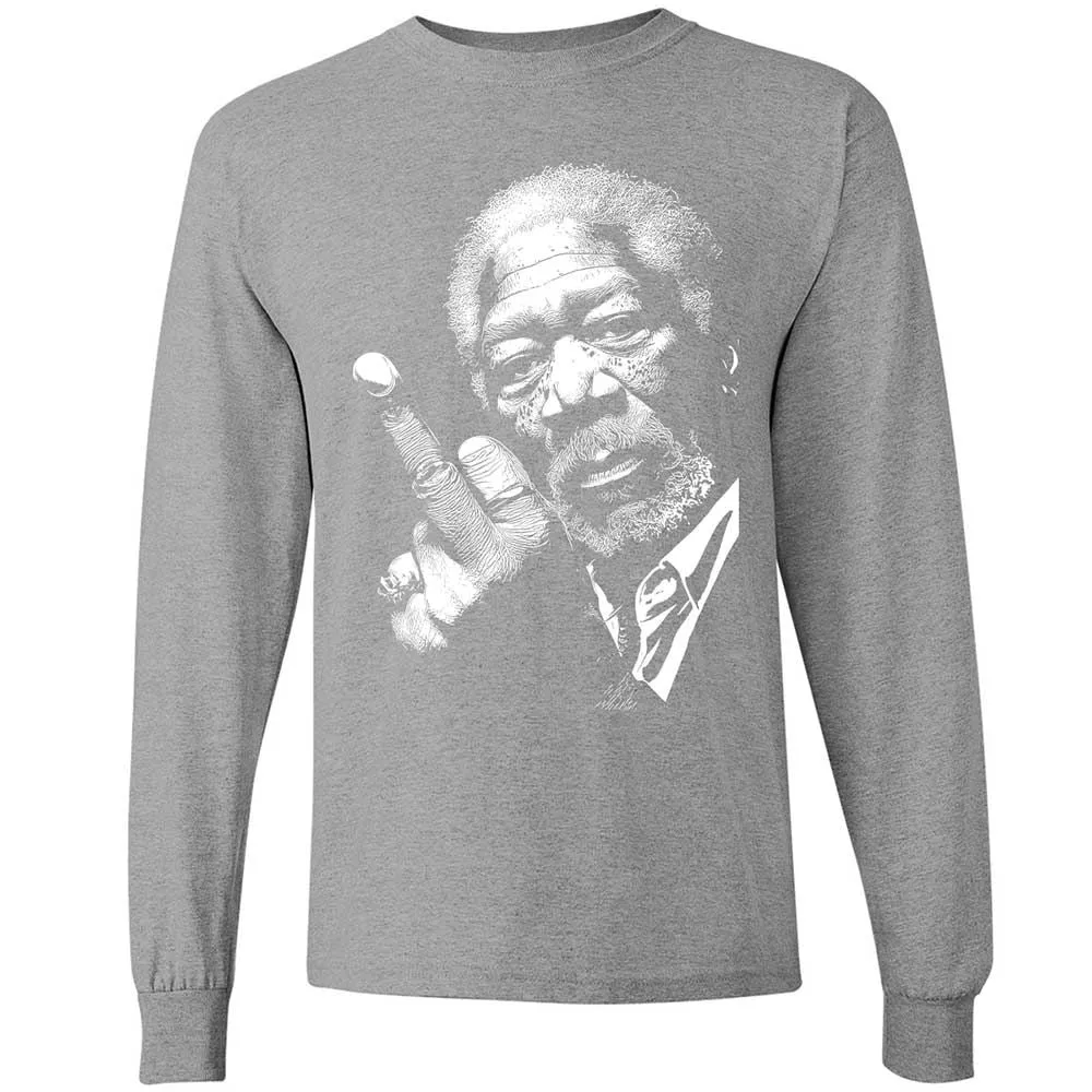 Morgan Freeman middle finger - Sport Grey - 19