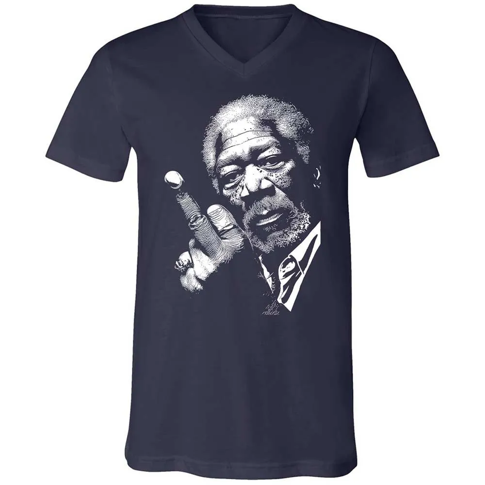 Morgan Freeman middle finger - Navy - 2