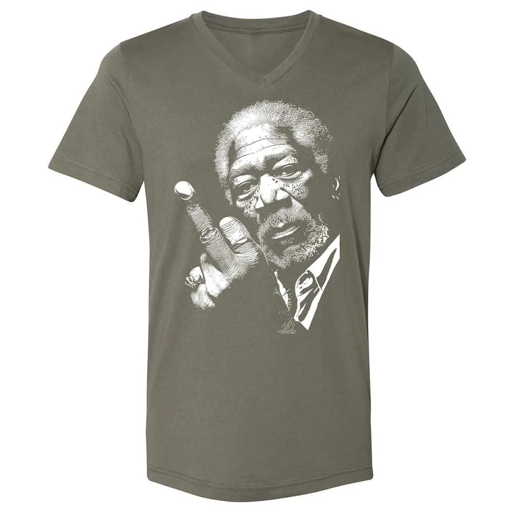 Morgan Freeman middle finger - Military Green - 11