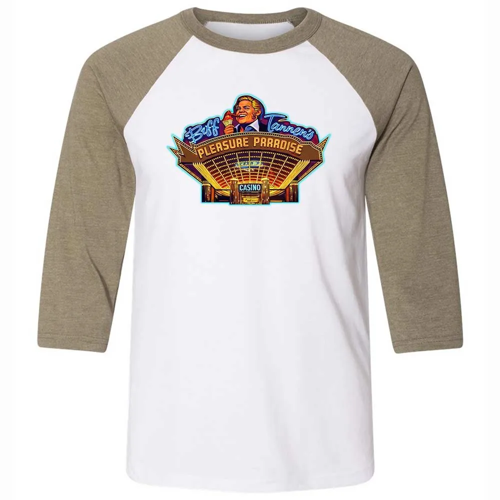 Unisex 3/4 Baseball Tee - JTFM5CJM - White/Heather Olive - 4