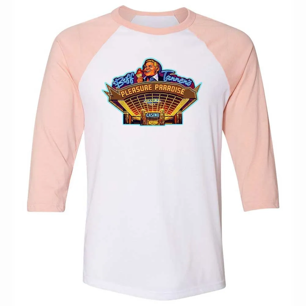 Unisex 3/4 Baseball Tee - JTFM5CJM - White/Heather Peach - 5