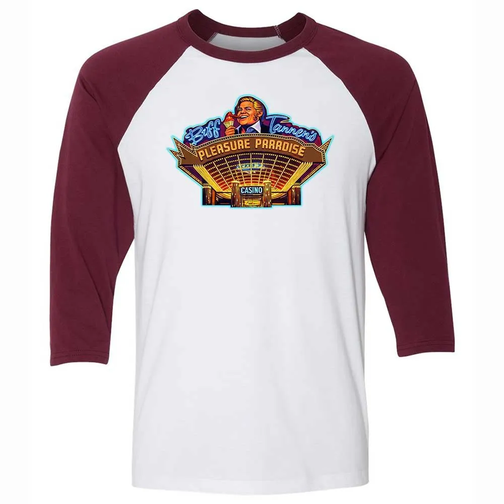 Unisex 3/4 Baseball Tee - JTFM5CJM - White/Maroon - 7