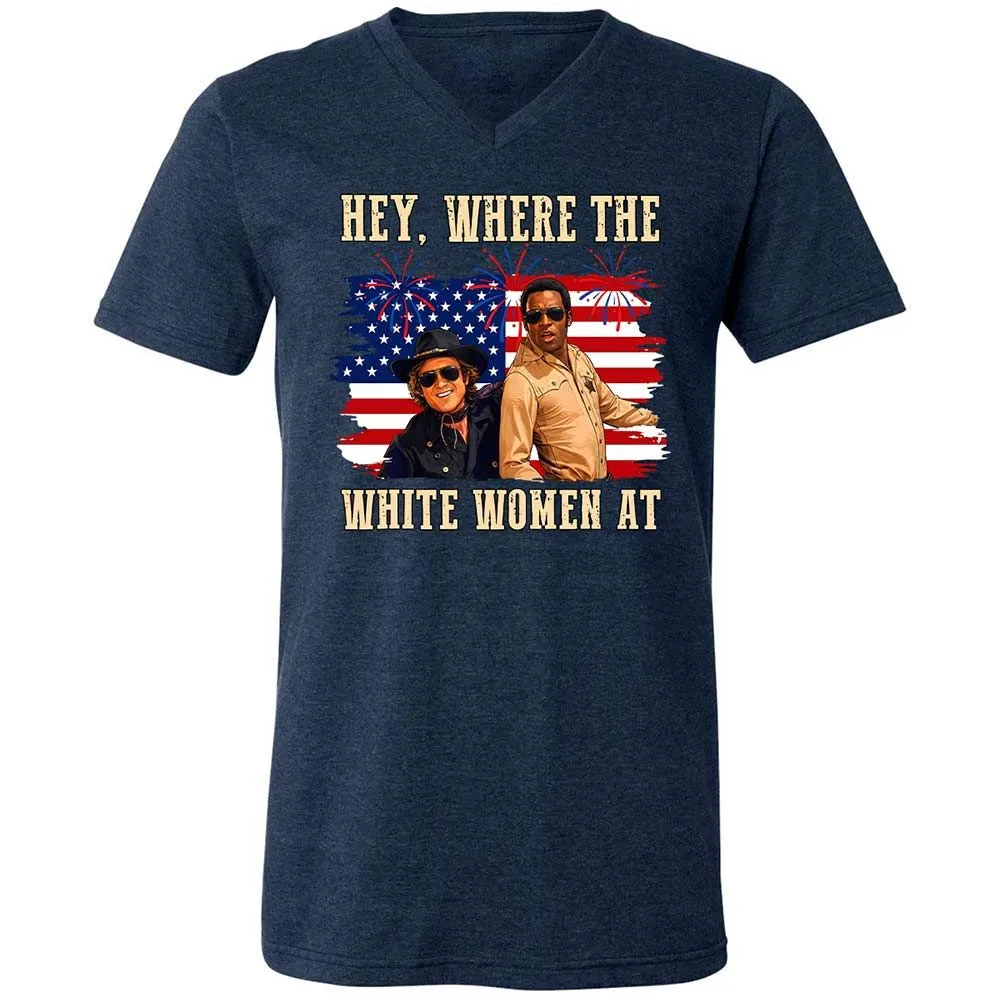 Hey Where The White At - Heather Navy - 3