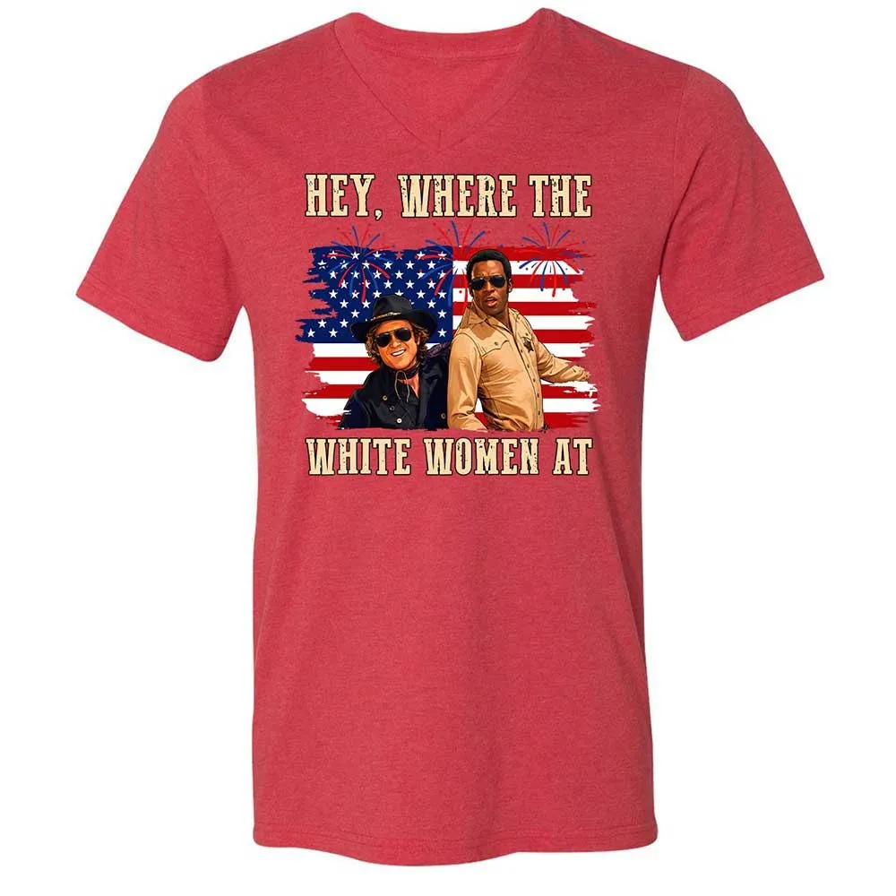Hey Where The White At - Heather Red - 7