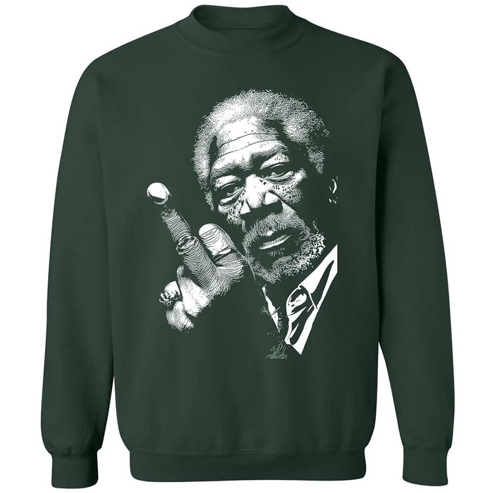 Morgan Freeman middle finger - Forest Green - 5