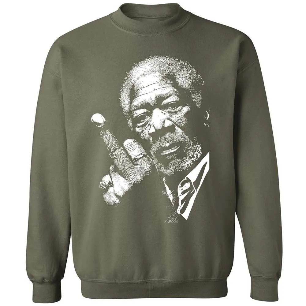 Morgan Freeman middle finger - Military Green - 9