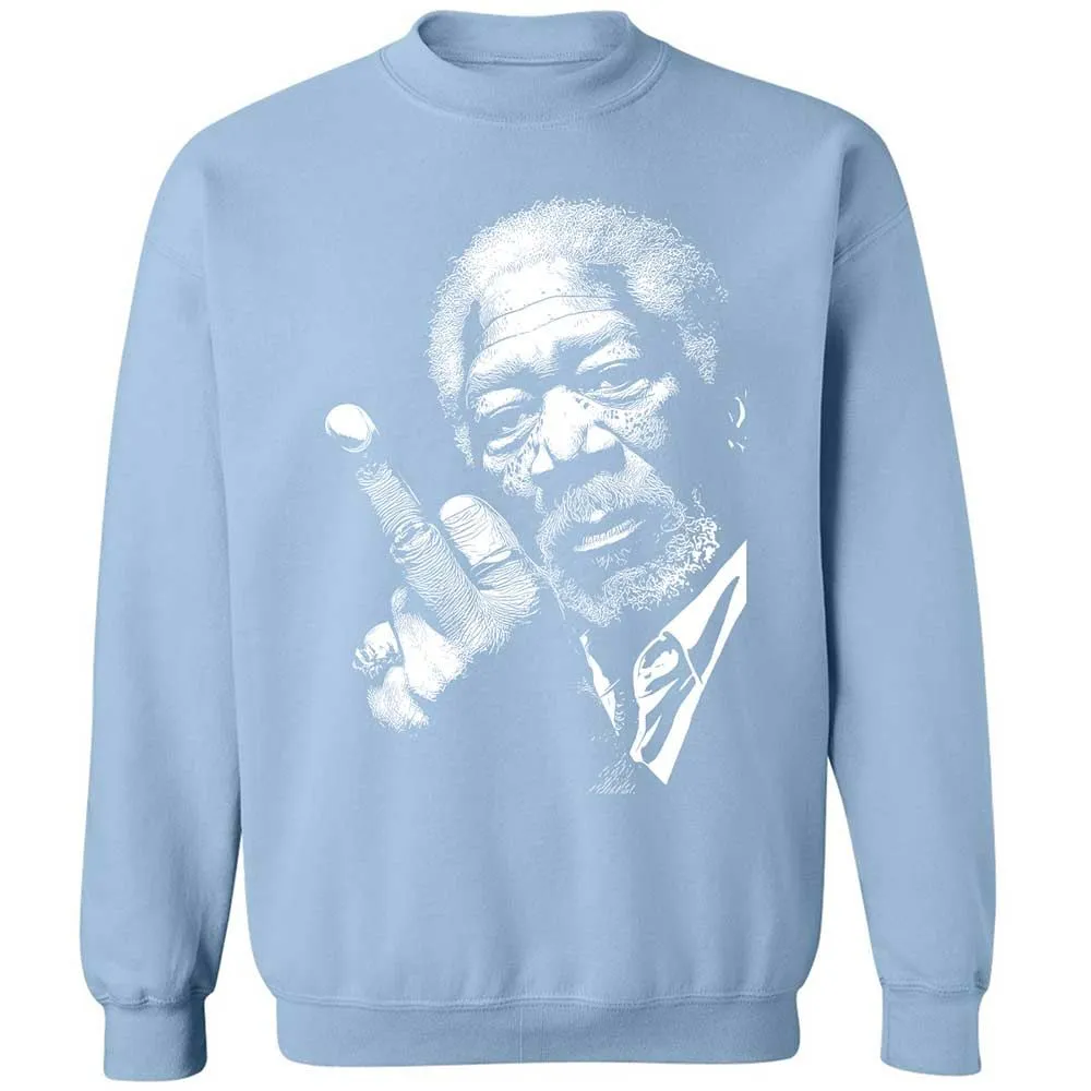 Morgan Freeman middle finger - Light Blue - 21