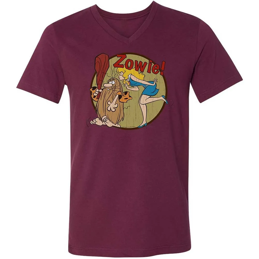 Unisex V-Neck T-Shirt - GTLACAU3 - Maroon - 8