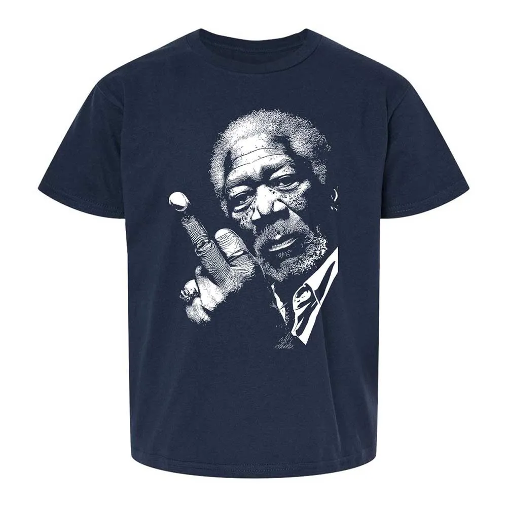 Morgan Freeman middle finger - Navy - 2
