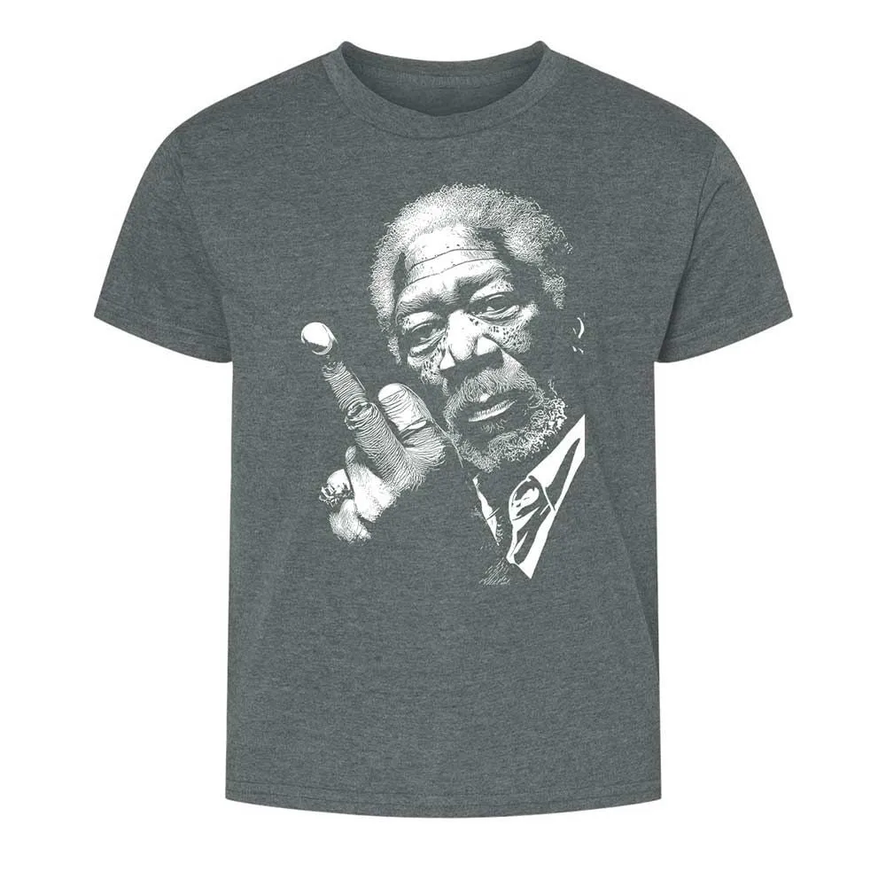 Morgan Freeman middle finger - Dark Heather - 10
