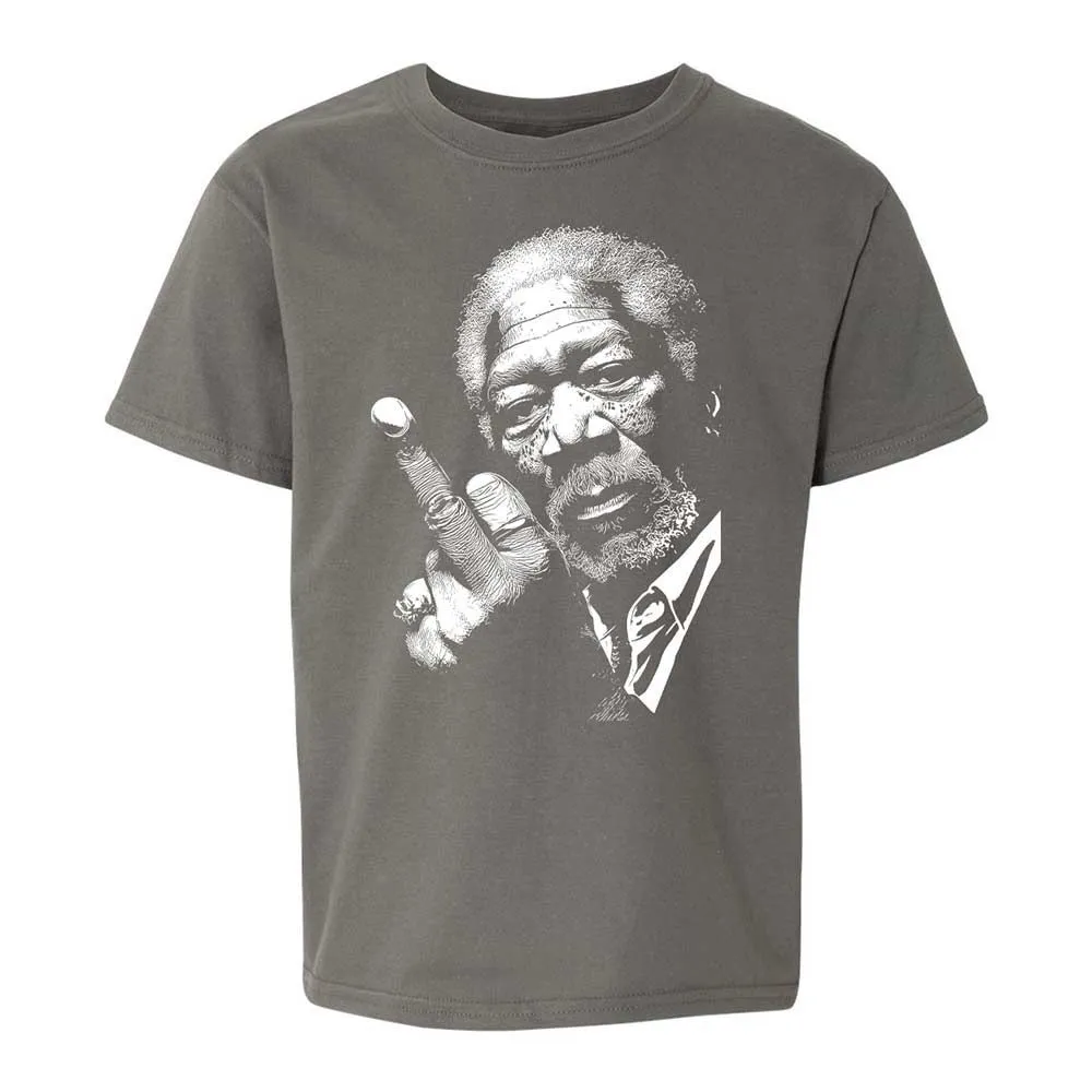 Morgan Freeman middle finger - Charcoal - 11