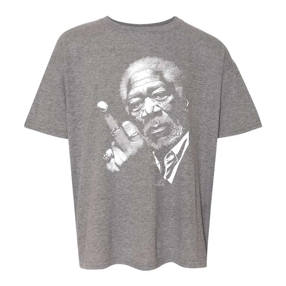 Morgan Freeman middle finger - Graphite Heather - 12