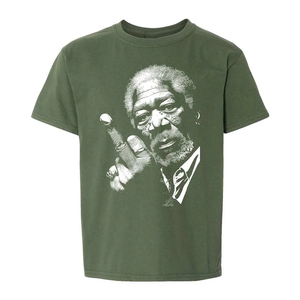 Morgan Freeman middle finger - Military Green - 19