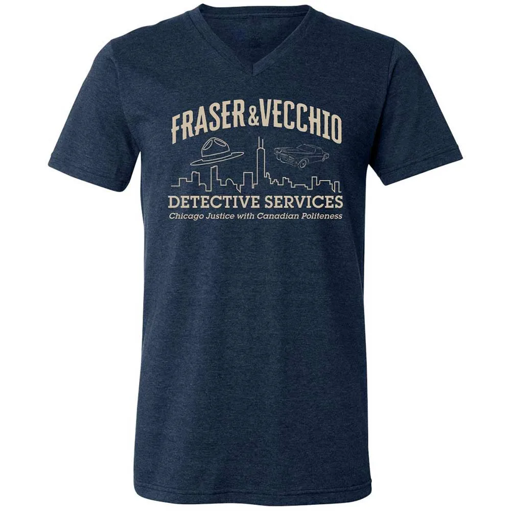 Unisex V-Neck T-Shirt - 6P42WTCT - Heather Navy - 3