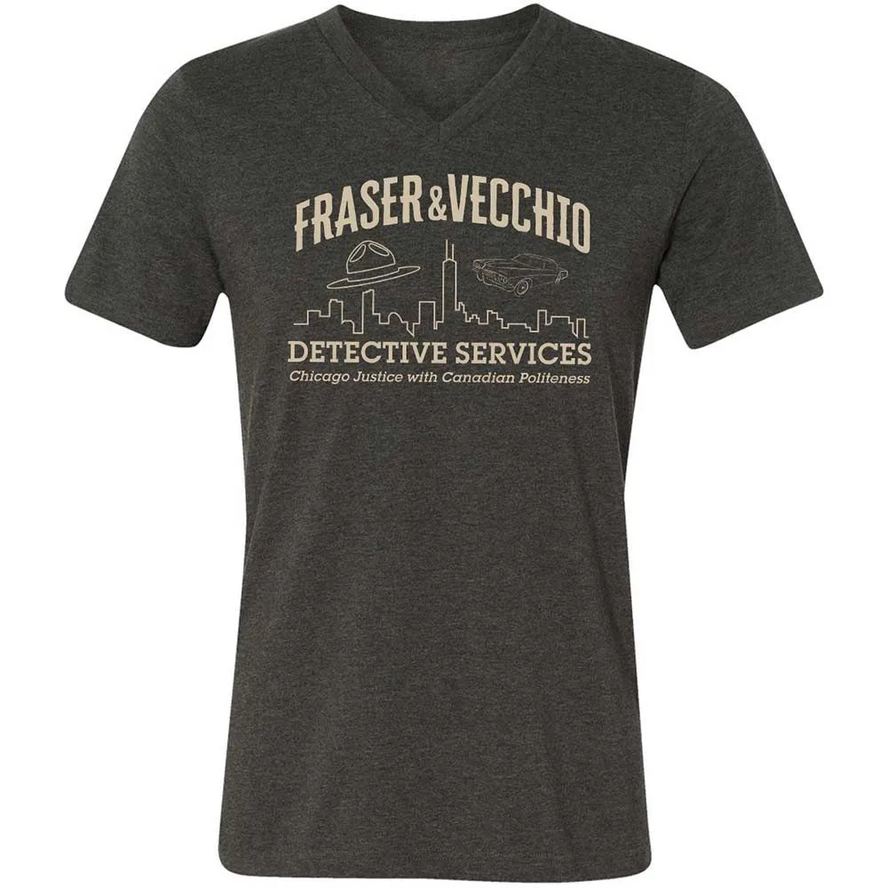 Unisex V-Neck T-Shirt - 6P42WTCT - Dark Grey Heather - 9