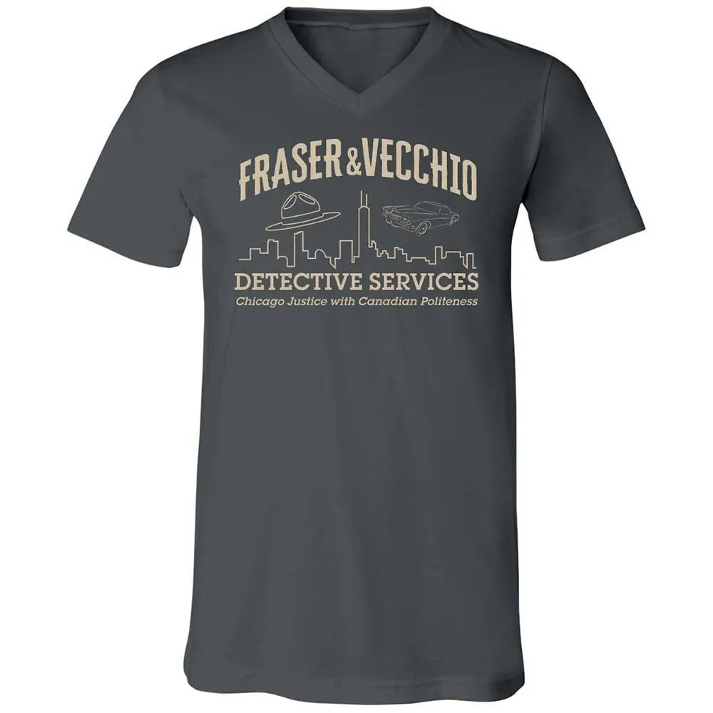 Unisex V-Neck T-Shirt - 6P42WTCT - Asphalt - 13