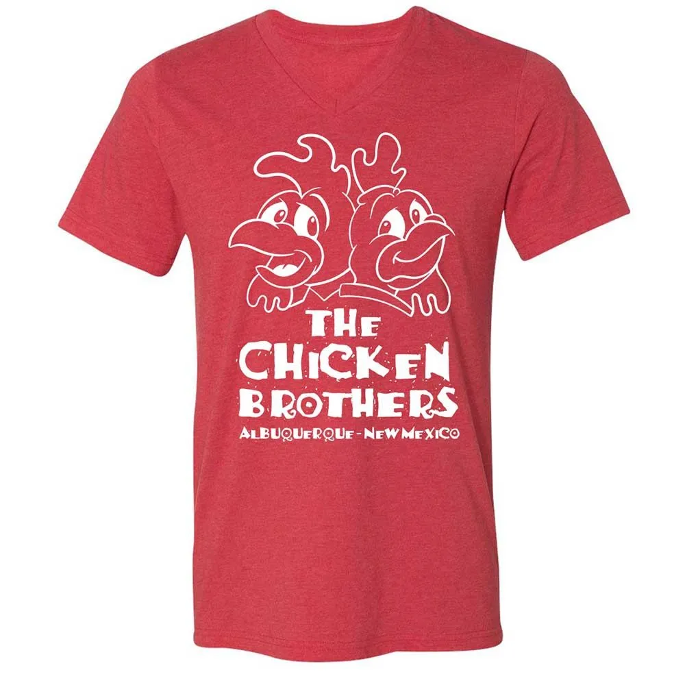 Unisex V-Neck T-Shirt - V7WAQP2Z - Heather Red - 7