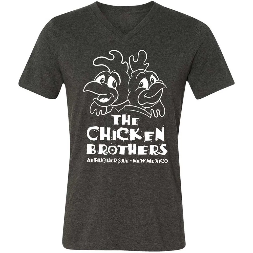 Unisex V-Neck T-Shirt - V7WAQP2Z - Dark Grey Heather - 9