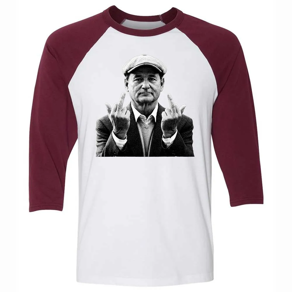 Bill Murray Middle Finger - White/Maroon - 7