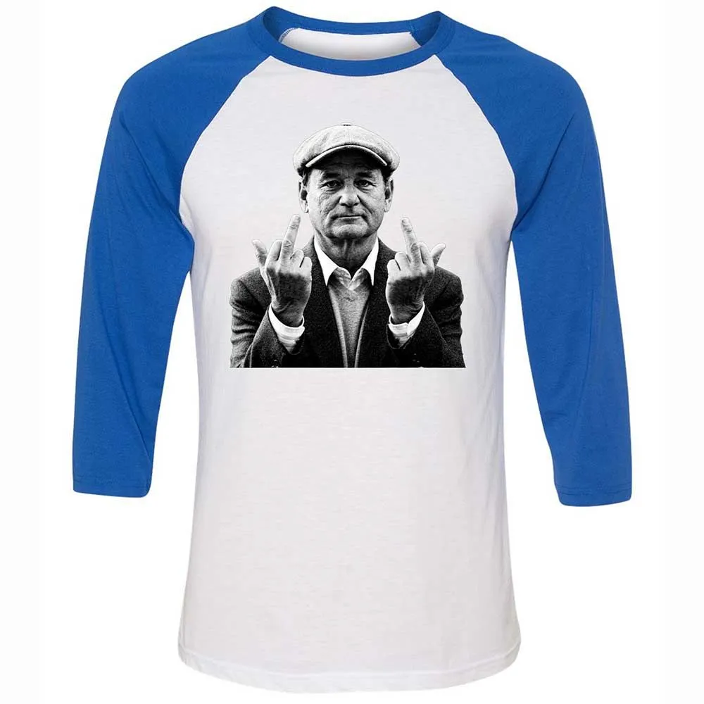 Bill Murray Middle Finger - White/True Royal - 10