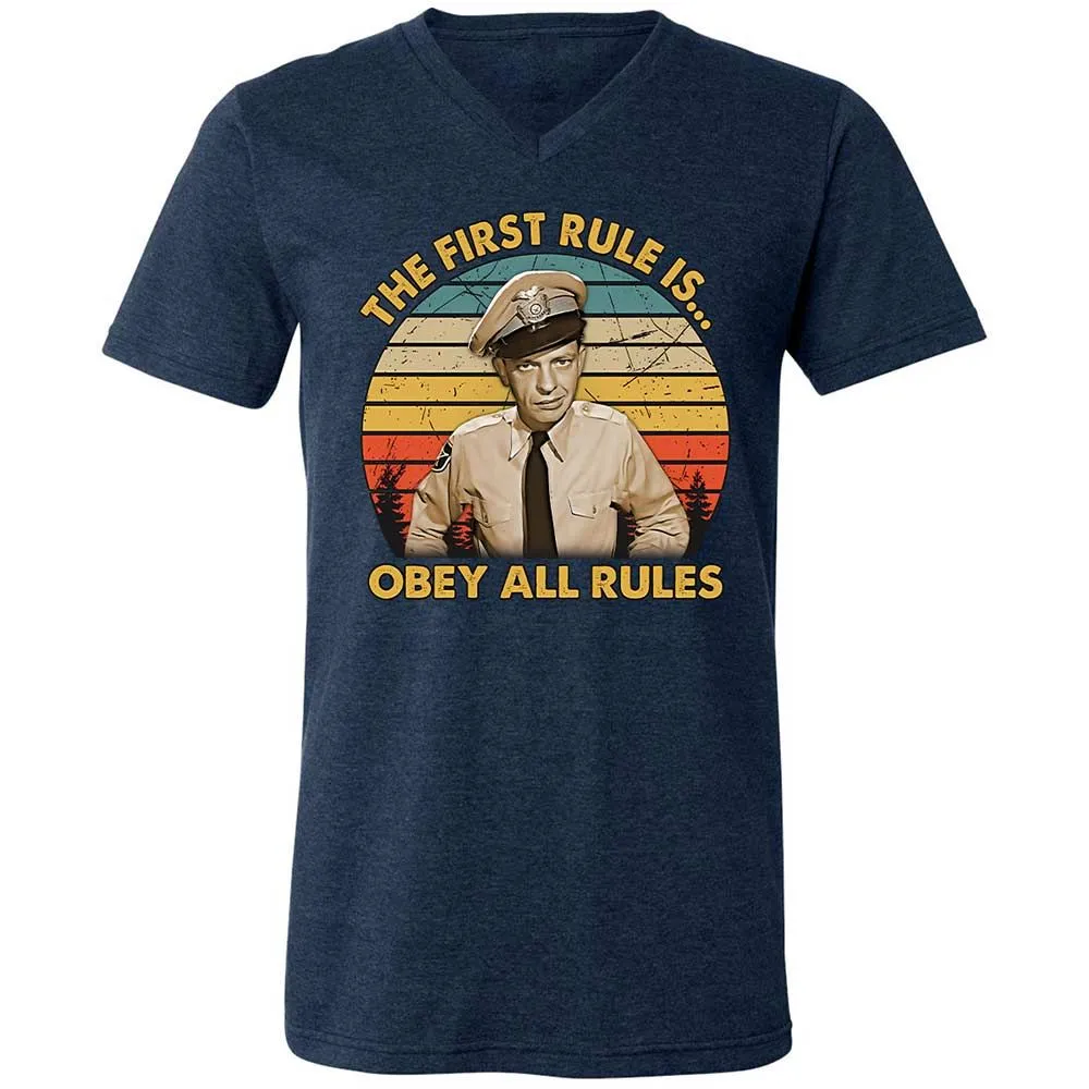 Unisex V-Neck T-Shirt - DD1F3U1Z - Heather Navy - 3