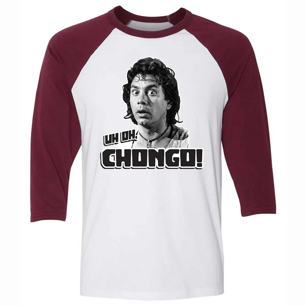 Unisex 3/4 Baseball Tee - WUVJRGL2 - White/Maroon - 7