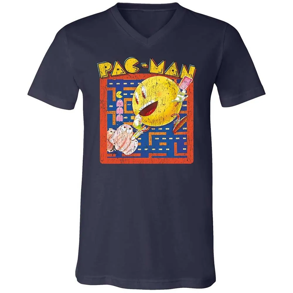 Unisex V-Neck T-Shirt - XJVGAQYZ - Navy - 2