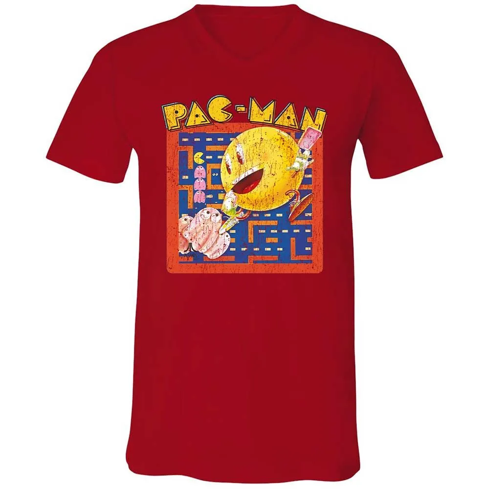 Unisex V-Neck T-Shirt - XJVGAQYZ - Red - 6