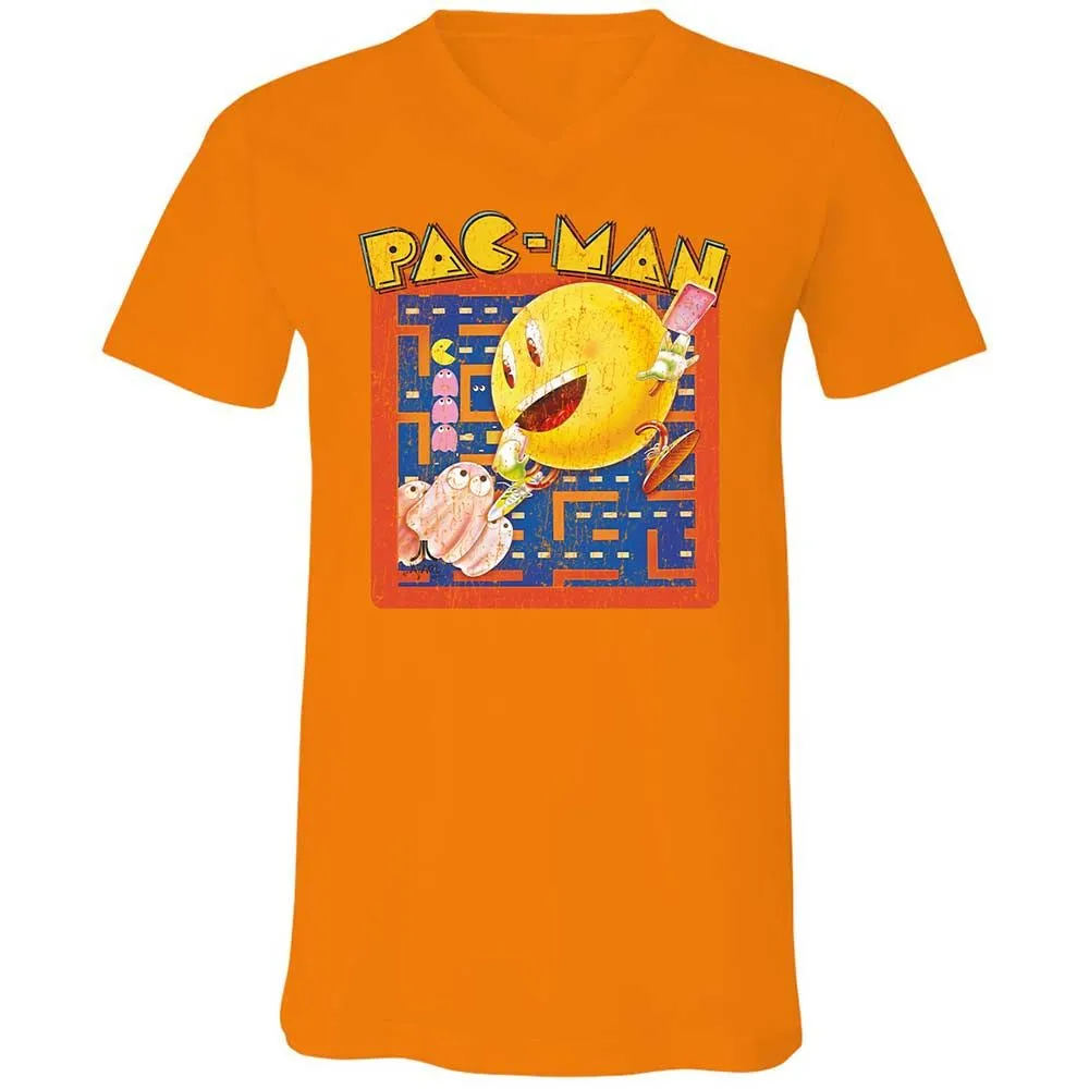 Unisex V-Neck T-Shirt - XJVGAQYZ - Orange - 12